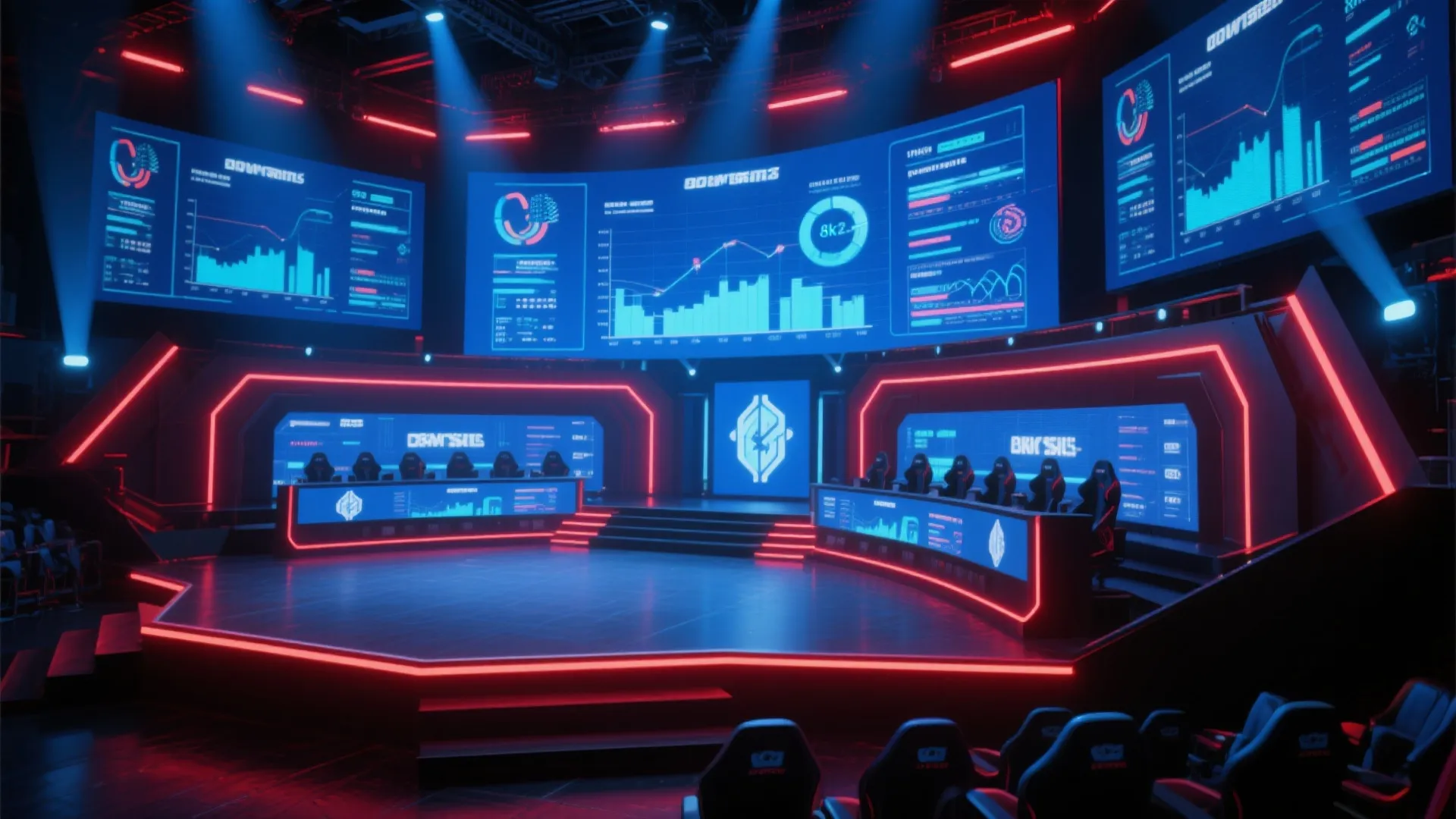 英雄联盟赛事分析现场